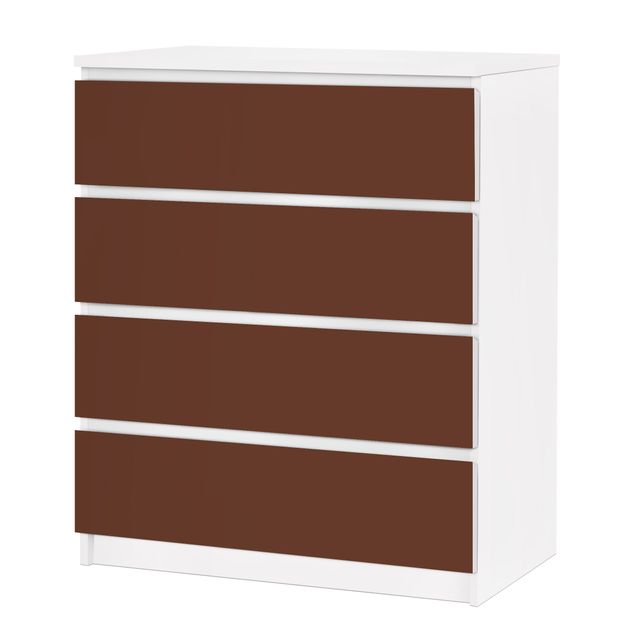 Carta adesiva per mobili IKEA - Malm Cassettiera 4xCassetti - Colour Chocolate