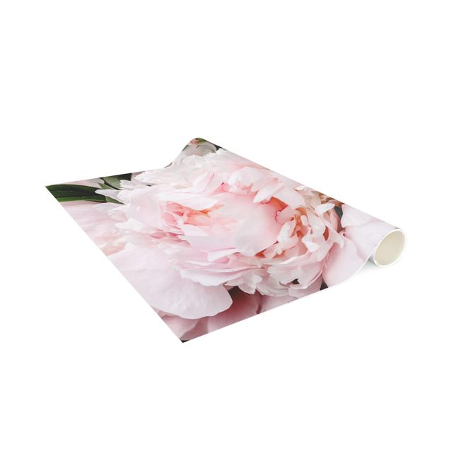 Tappeti floreali moderni Peonie rosa chiaro