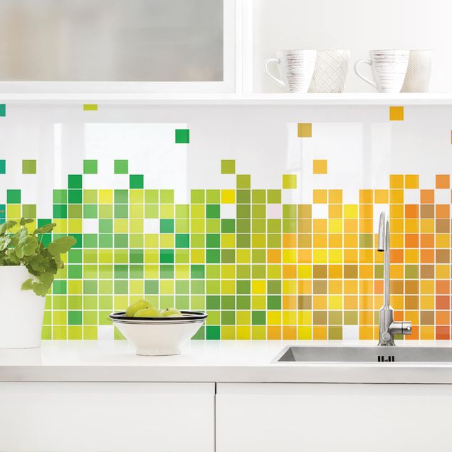 Rivestimenti cucina pannello Pixel arcobaleno