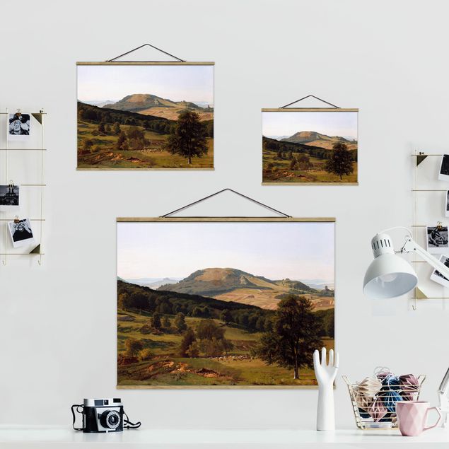 Foto su tessuto da parete con bastone - Albert Bierstadt - monte e di valle - Orizzontale 3:4