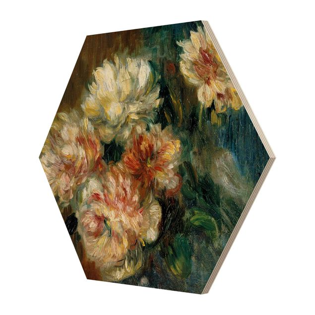 Esagono in legno - Auguste Renoir - Peonie Vaso