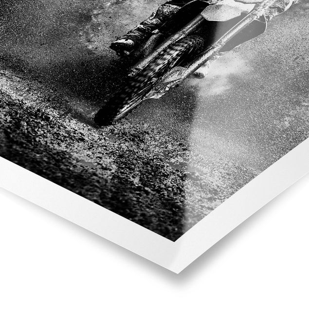 Poster - Motocross Nel Fango - Verticale 4:3