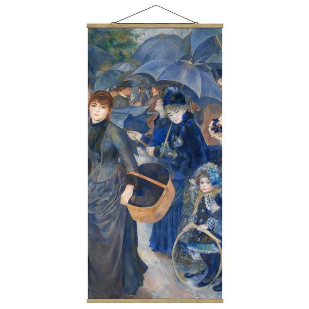 Quadro su tessuto con stecche per poster - Auguste Renoir - The Umbrellas - Verticale 2:1