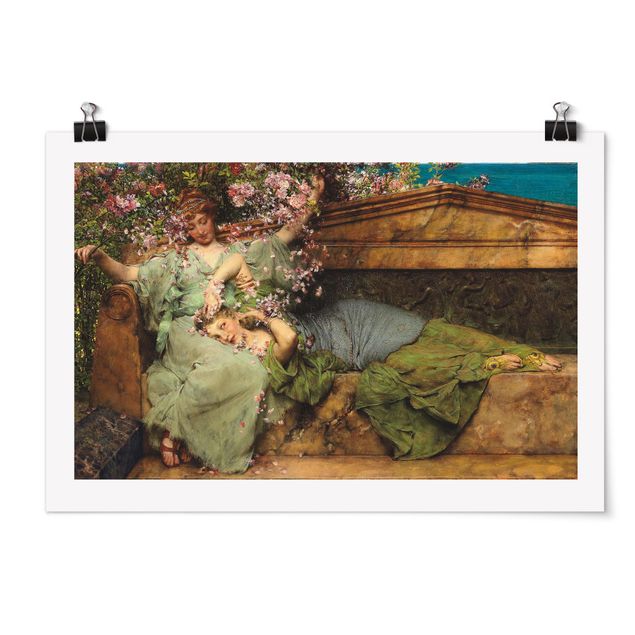 Poster - Sir Lawrence Alma-Tadema - The Rose Garden - Orizzontale 2:3