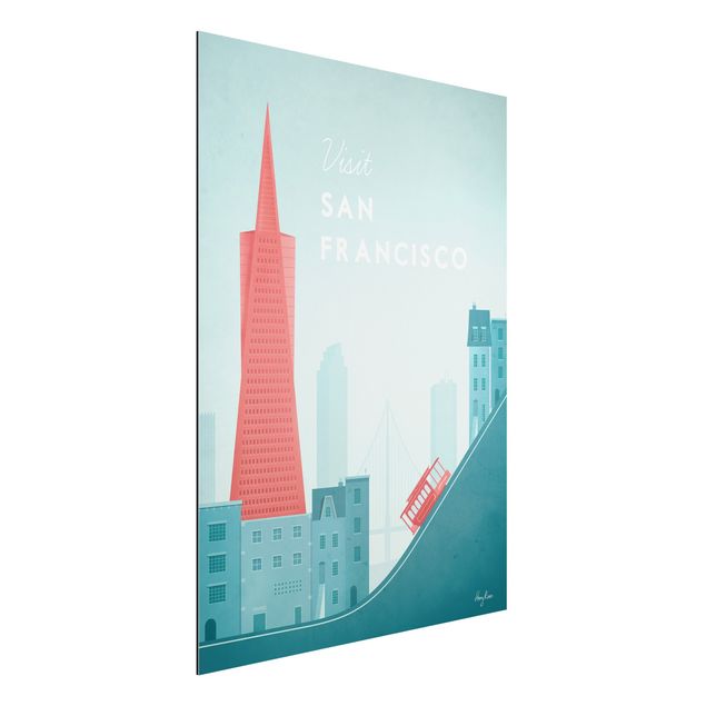 Stampa su alluminio - Poster Travel - San Francisco - Verticale 4:3