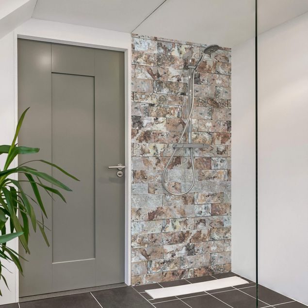Rivestimenti per doccia alluminio dibond Muro di pietra naturale di marmo