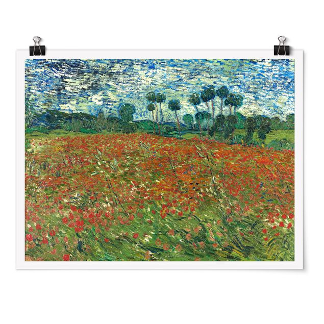 Poster - Vincent Van Gogh - Campo di papaveri - Orizzontale 3:4