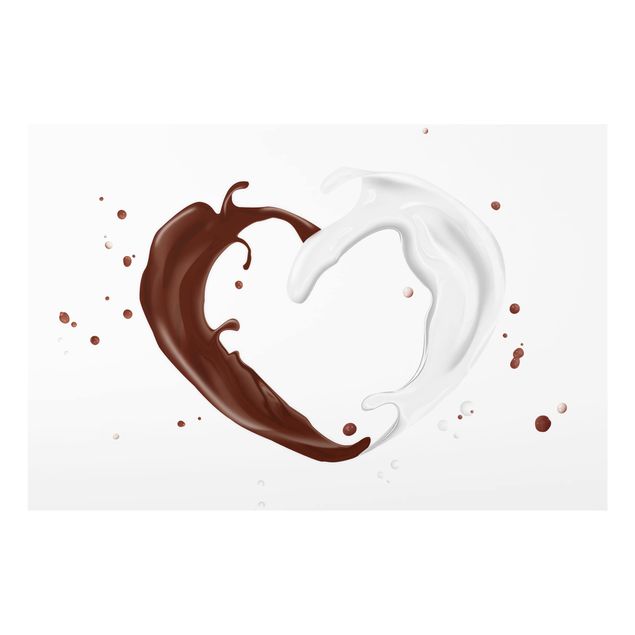 Paraschizzi in vetro - Chocolate milk Heart