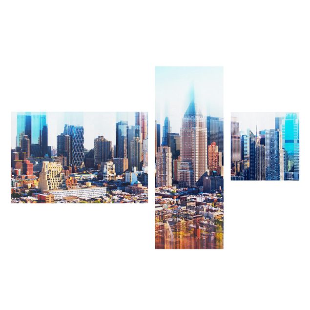Stampa su tela Skyline di Manhattan tratto urbano