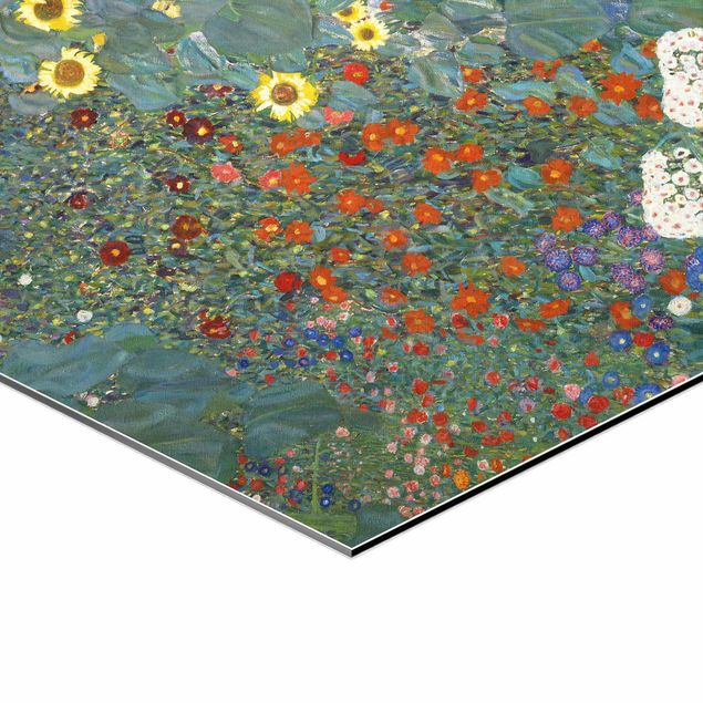 Esagono in Alluminio Dibond - Gustav Klimt - The Green Garden