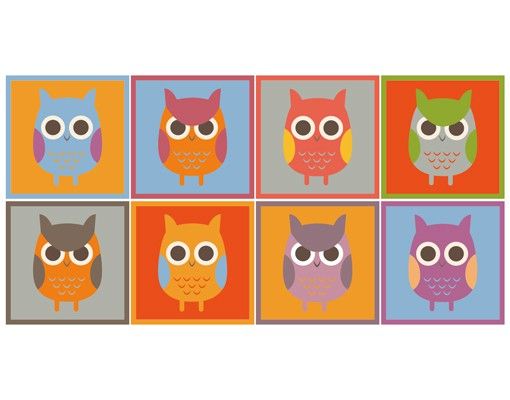 Adesivo murale Owls Sticker Set