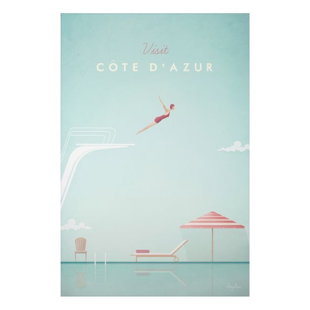 Stampa su alluminio - Poster Viaggi - Côte d'Azur - Verticale 3:2