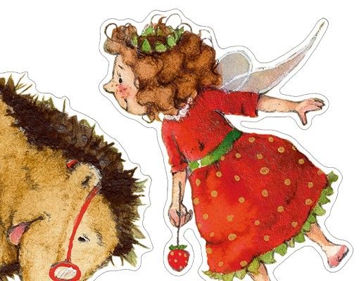 Adesivo murale Erdbeerinchen Erdbeerfee - With The Hedgehog Sticker Set