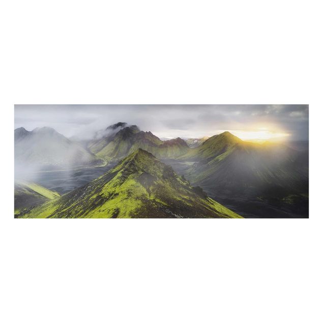 Quadro in vetro - Storkonufell Iceland - Panoramico