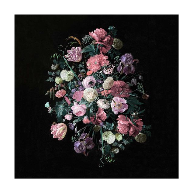 Tappeti neri Jan Davidsz De Heem - Bouquet di fiori scuri