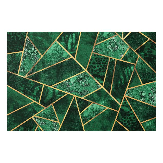 Paraschizzi in vetro - Dark Emerald With Gold