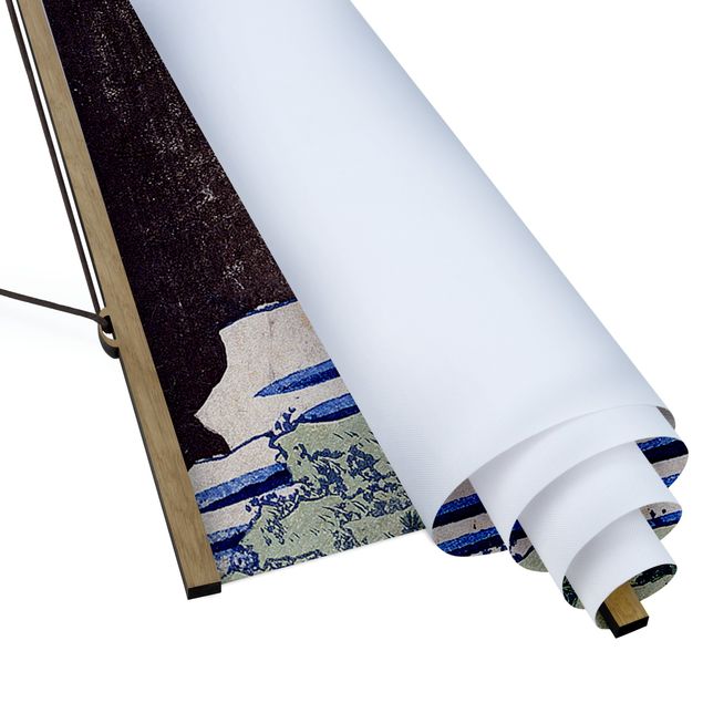 Quadro su tessuto con stecche per poster - Katsushika Hokusai - Ono Cascata - Verticale 2:1