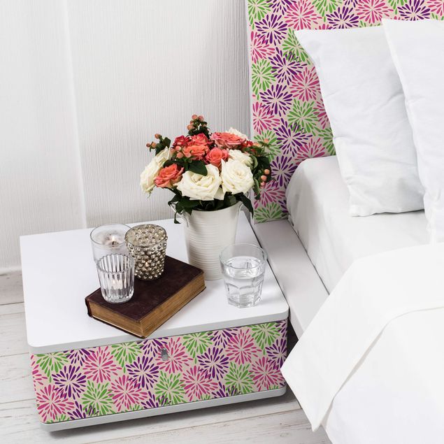 Pellicola adesiva - Moderno disegno floreale con fiori astratti