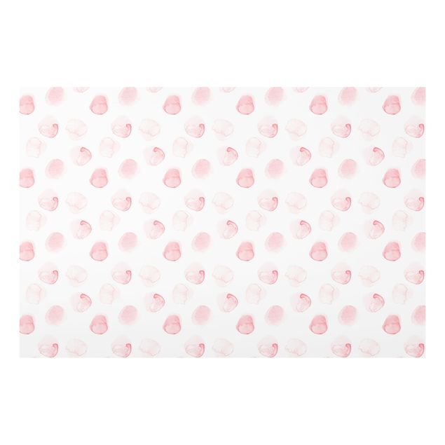 Paraschizzi in vetro - Punti rosa in acquerello