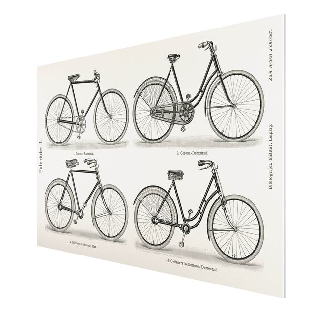 Stampa su Forex - Vintage Poster Biciclette - Orizzontale 2:3