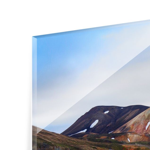 Paraschizzi in vetro - Montagne colorate in Islanda - Quadrato 1:1