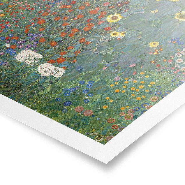 Poster - Gustav Klimt - Giardino Girasoli - Quadrato 1:1