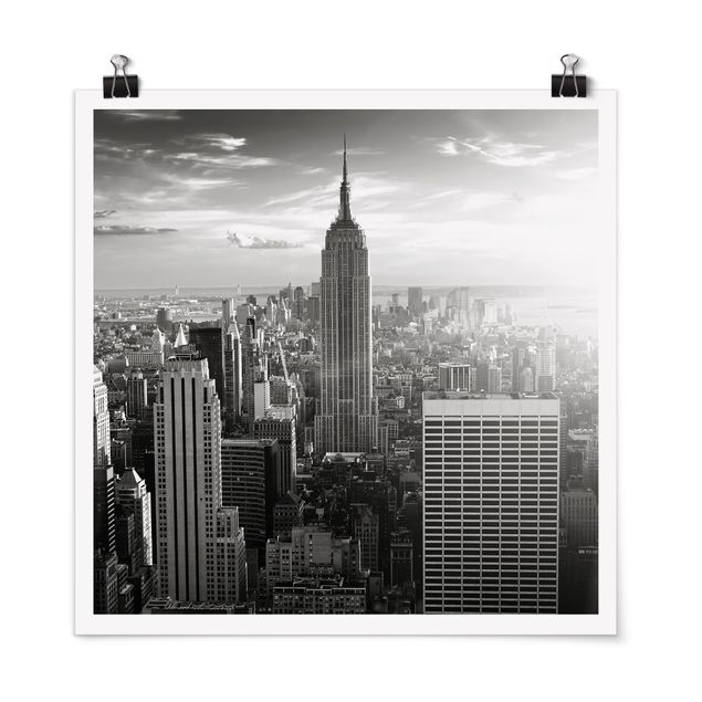 Poster - skyline di Manhattan - Quadrato 1:1