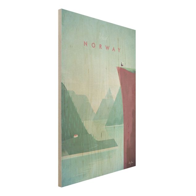 Stampa su legno - Poster di viaggio - Norvegia - Verticale 3:2