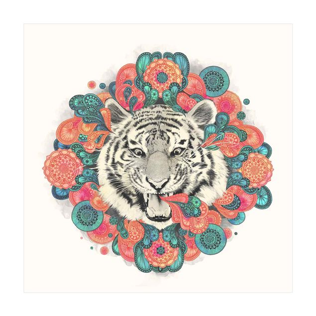Tappeti grandi Illustrazione - Tigre Disegno Mandala Paisley