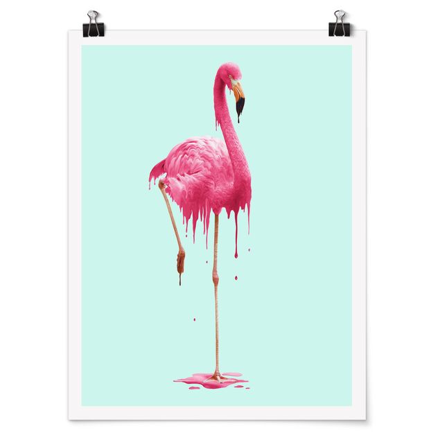 Poster - Melting Flamingo - Verticale 4:3