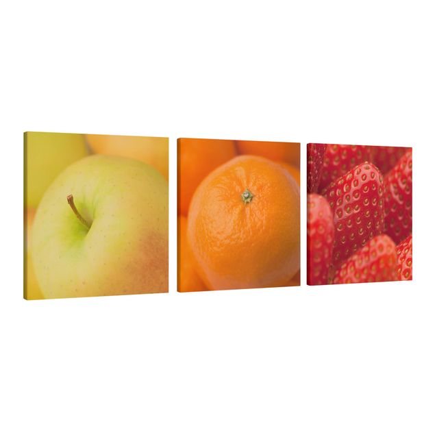 Stampa su tela 3 parti - Fresh Fruit - Quadrato 1:1