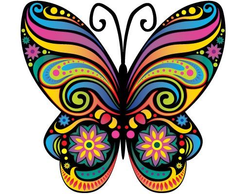 Adesivo murale no.BP22 Mandala Butterfly