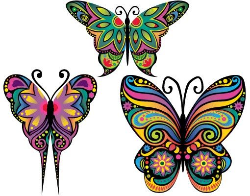 Adesivo murale no.BP23 Mandala Butterflies