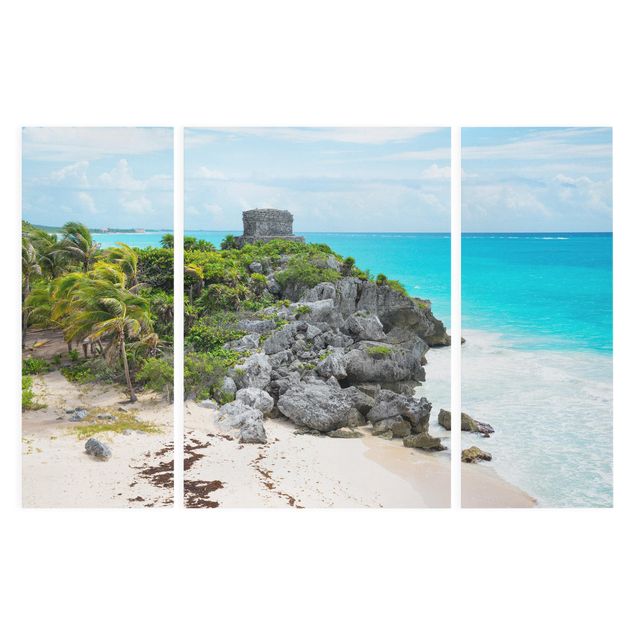 Riproduzioni di Philippe Hugonnard Costa caraibica, rovine di Tulum