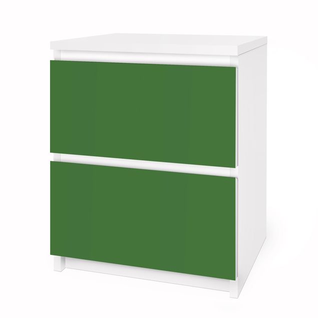 Carta adesiva per mobili IKEA - Malm Cassettiera 2xCassetti - Colour Dark Green
