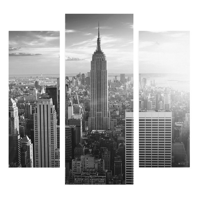 Stampa su tela 3 parti - Manhattan Skyline - Trittico da galleria