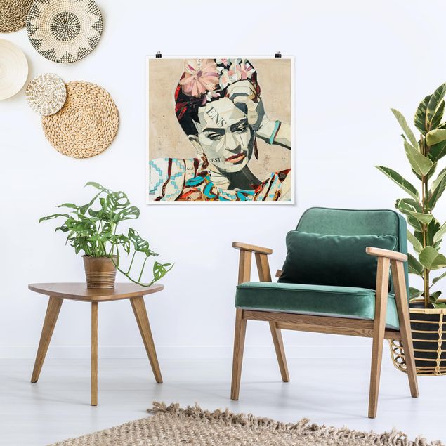 Poster - Frida Kahlo - Collage No.1 - Quadrato 1:1