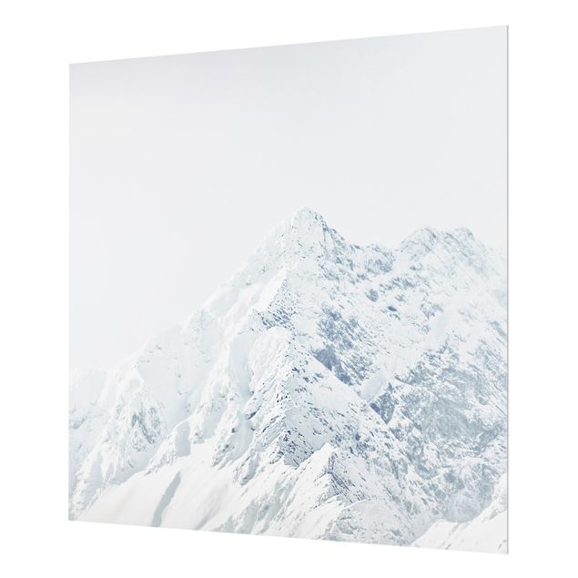 Paraschizzi in vetro - Montagna bianca - Quadrato 1:1