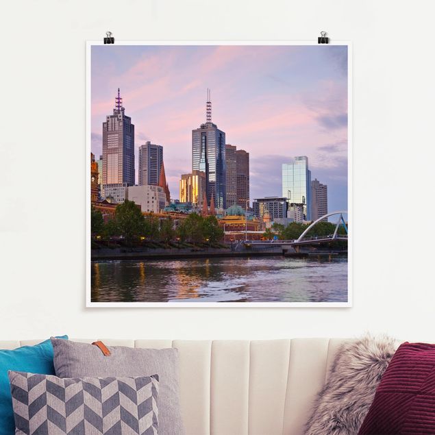 Poster - Melbourne Sunset - Quadrato 1:1