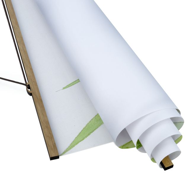 Quadro su tessuto con stecche per poster - Tropical Foliage - Palm -  Verticale 2:1