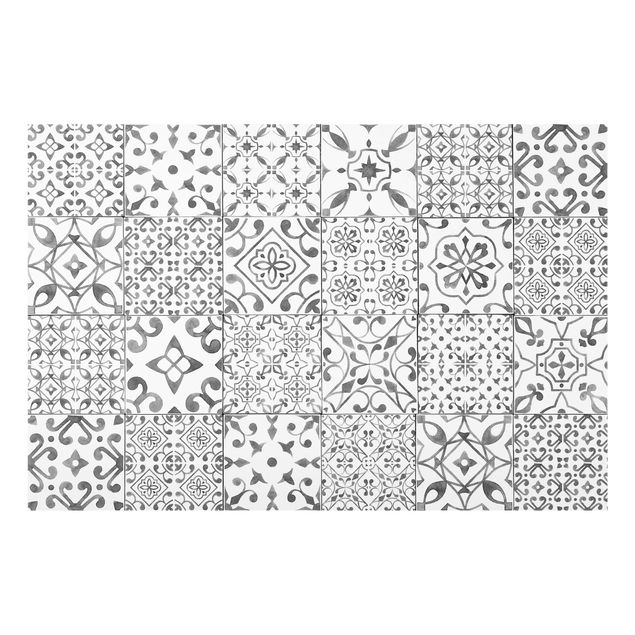 Paraschizzi in vetro - Pattern Tiles Gray White