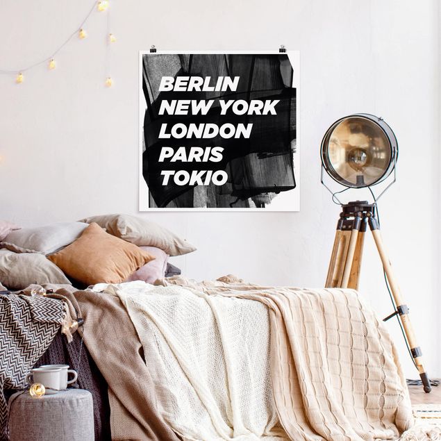 Poster - Berlino New York a Londra - Quadrato 1:1