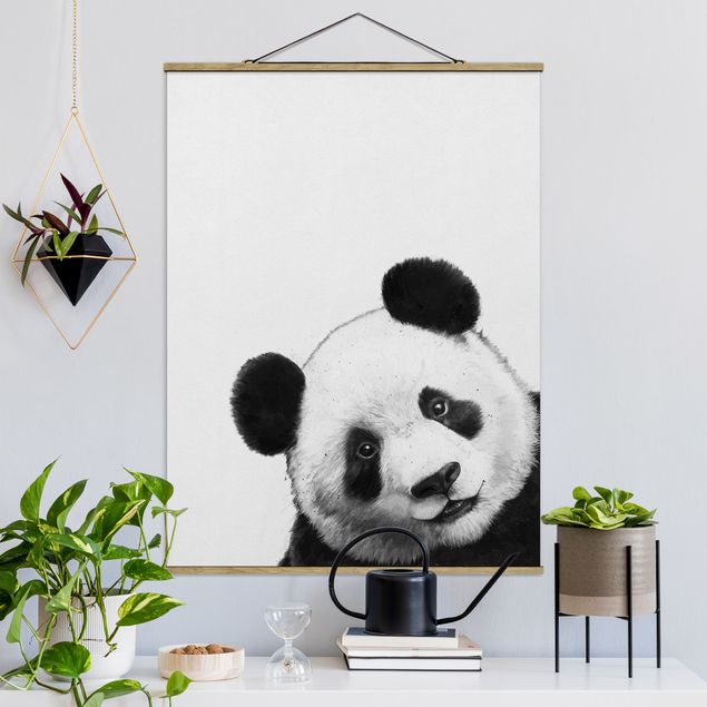 Quadri animali Illustrazione - Panda Disegno in bianco e nero