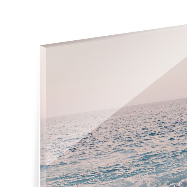 Paraschizzi in vetro - Spiaggia oro rosa la mattina - Formato orizzontale 3:2