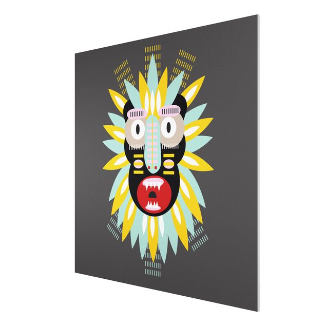 Stampa su Forex - Collage Mask Ethnic - King Kong - Quadrato 1:1