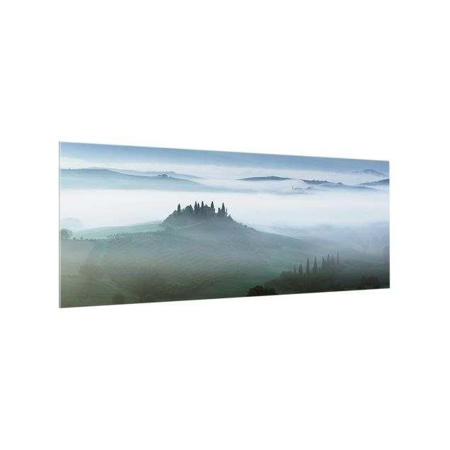 Paraschizzi in vetro - Casale nella nebbia - Panorama 5:2