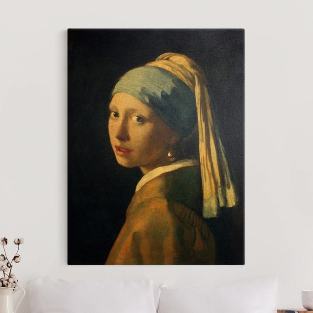 Riproduzioni su tela Jan Vermeer Van Delft - Ragazza con l'orecchino di perla