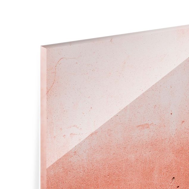 Paraschizzi in vetro - Cemento rosa in shabby look - Quadrato 1:1