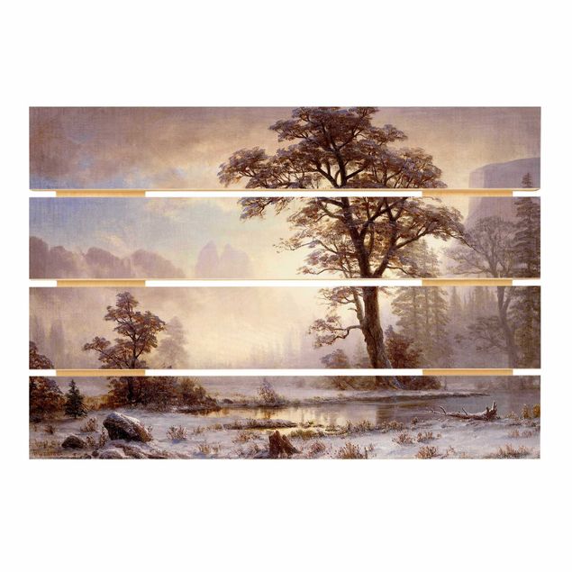 Stampa su legno - Albert Bierstadt - Yosemite Valley durante la nevicata - Orizzontale 2:3