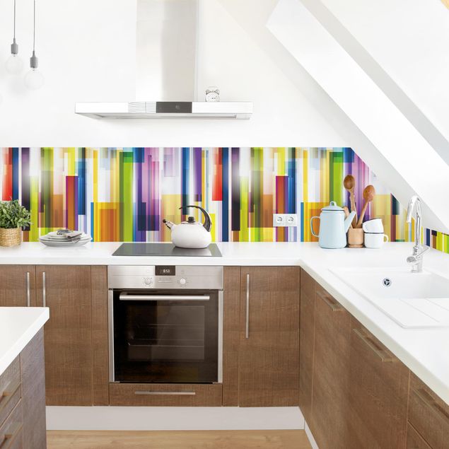Rivestimenti cucina di plastica Cubi color arcobaleno II